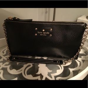 Kate Spade Leather Shoulder Bag Gold Chain Strap